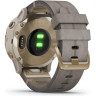 Часы GARMIN FENIX 6S PRO SOLAR LIGHT GOLD WITH SHALE GREY SUEDE BAND 010-02409-26