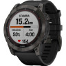 Умные часы GARMIN FENIX 7X SAPPHIRE SOLAR CARBON GRAY DLC TITANIUM WITH SILICONE BLACK BAND 010-02541-11